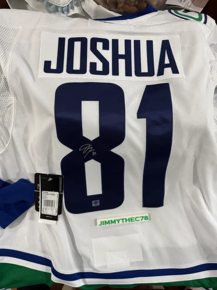 Dakota Joshua Autographed Authentic Jersey Vancouver Canucks