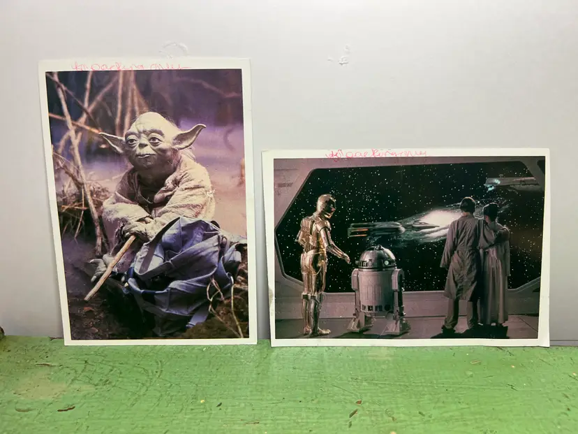 1980 Topps The Empire Strikes Back Photo Cards Star Wars Ephemera Yoda #29, C3PO, R2-D2, Luke Skywalker, Princess Leia #21