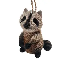 Unique Bristle Raccoon Ornament Figurine