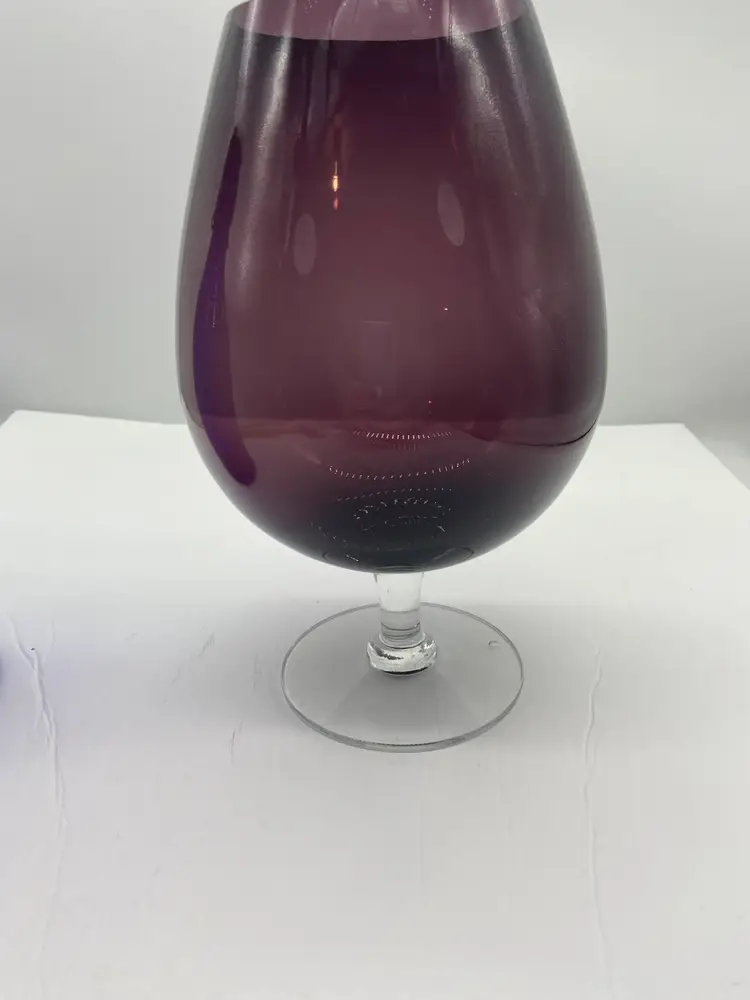#43GG Amethyst Brandy Sniffer With Clear Glass Base