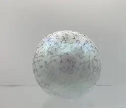 White Iridescent Splatter Paperweight