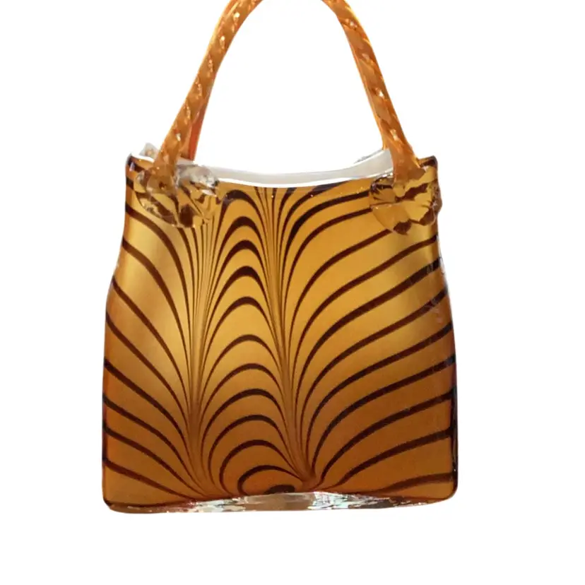 Glass Very Large Blown Glass Purse