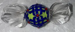 Ultra Rare Vintage Hulet Lampwork Glass Candy 3"