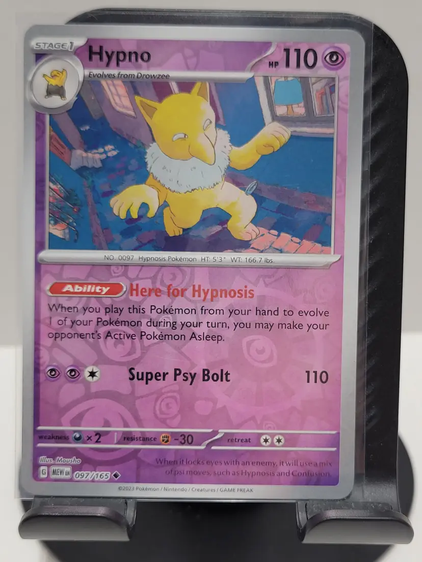 Pokemon TCG Hypno 097/165 Reverse Holo Scarlet & Violet 151 English