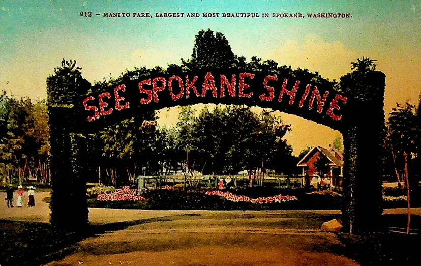 Manito Park Spokane Washington Postcard