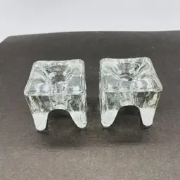 #3407a Pair of Juhava Ri-Jalka Finland Napkin Candle Holders MCM (Choice of 3 sets) Bottom Pair in Main Photo