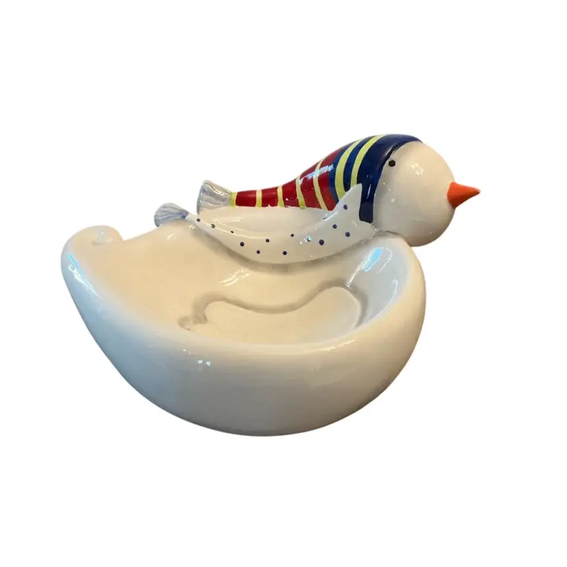 Oneida Frosty Feathers 3D Candy Bowl