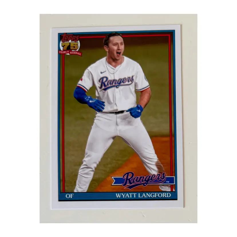 Wyatt Langford 1991 Topps Texas Rangers
