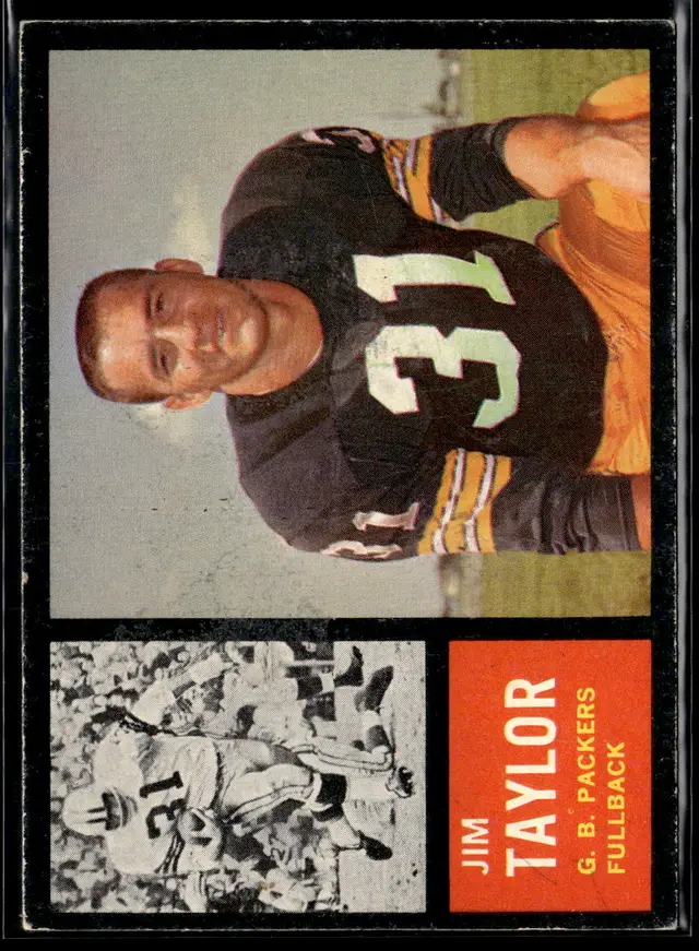 #52 Jim Taylor 1962 Topps #66 *LIVE AUCTION*