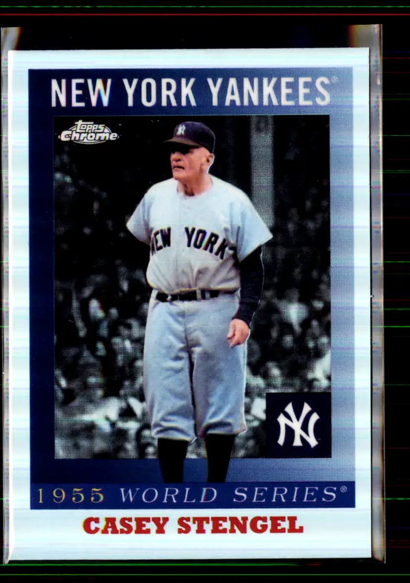 Casey Stengel 2025 Topps Chrome Platinum Anniversary 1955 World Series #55WS-7 - New York Yankees - (150-385)