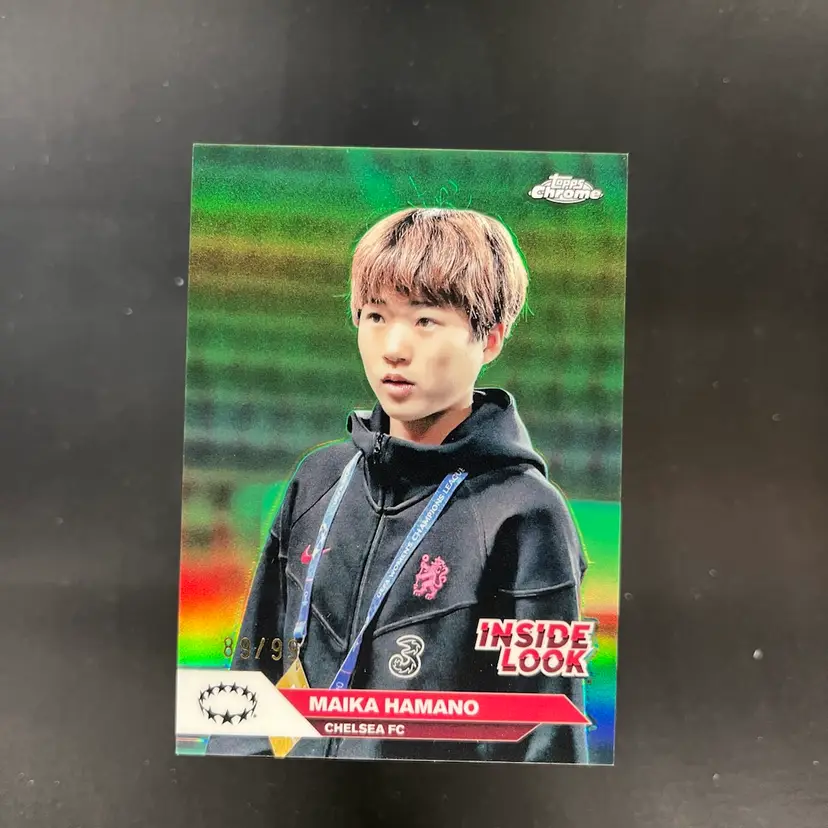 Maika Hamano 2024/25 Topps Chrome Inside Look Green /99 Soccer Card