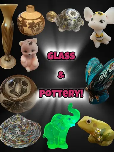 Murano, Fenton, Blenko, Pottery!