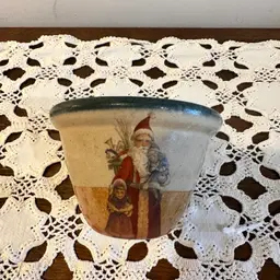 Vintage Monroe Salt Works Santa Votive