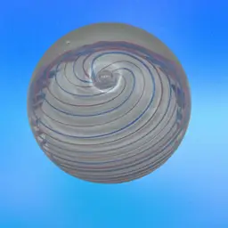 Hand Blown Art Glass Paperweight, 3-1/4”