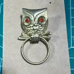 Owl Eye Glass Brooch