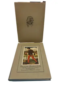 1925 Der Frohe Wandersmann w/ Dust Jacket & Slipcase Illustrated German Book