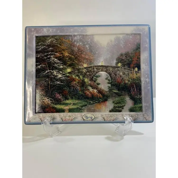 Thomas Kinkade Still Water Bridge Tile/Plate - First Issue Bridges of Life