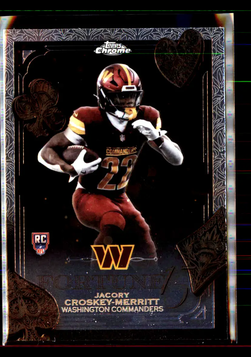 Jacory Croskey-Merritt 2025 Topps Chrome Fortune 15 #F15-29 - (142) - Washington Commanders