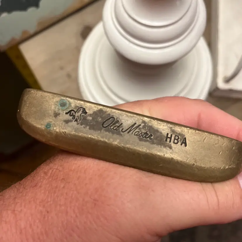 #02 VINTAGE Old Master HBA 31” RH Brass Head Putter Highly Collectible