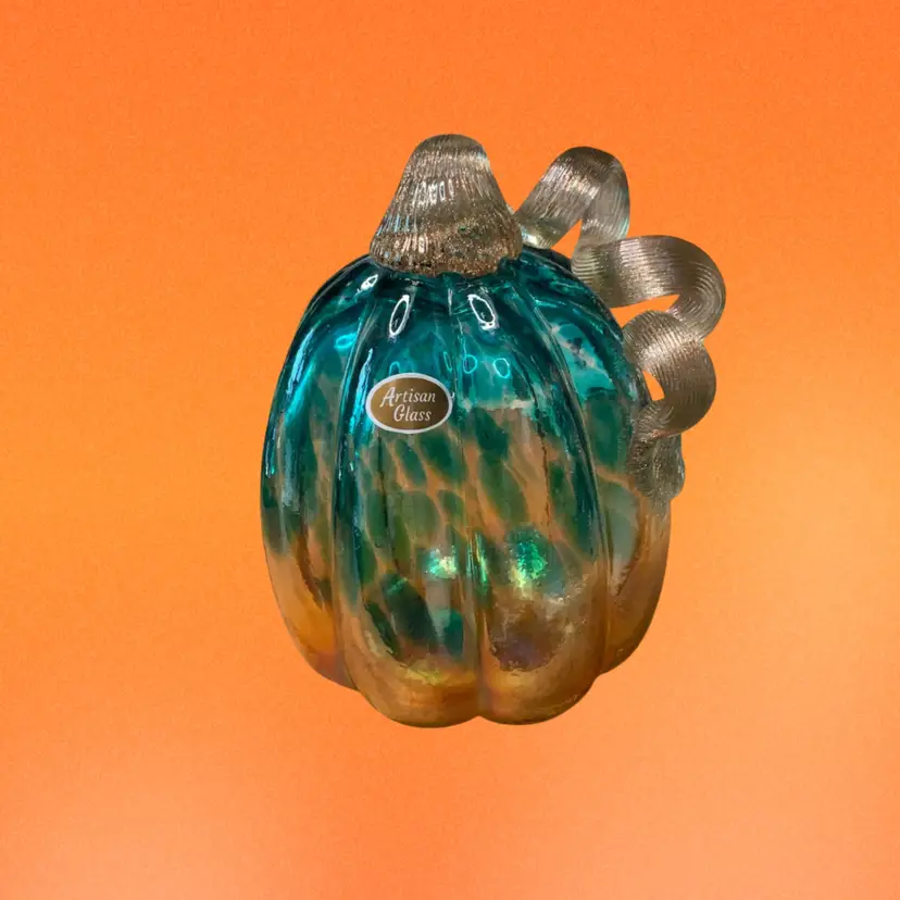 10. Artisan glass pumpkin.