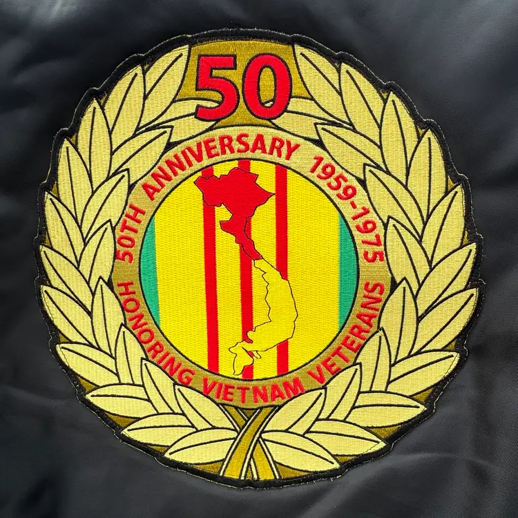 US Army Vietnam Veteran Airborne Bomber Jacket 3XL 50th
Anniversary Patch