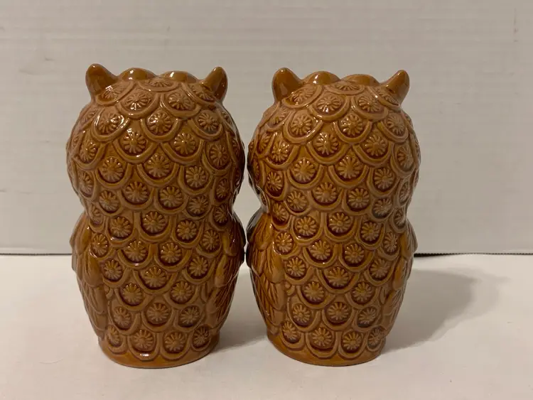 1970s Large Vintage Owl Salt And Pepper Shakers Made In Japan - 5.5”