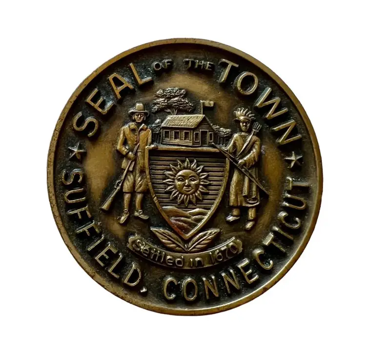 1970 Suffield, Connecticut Town Heritage 300th Anniversary Bronze Medal #D13-1
