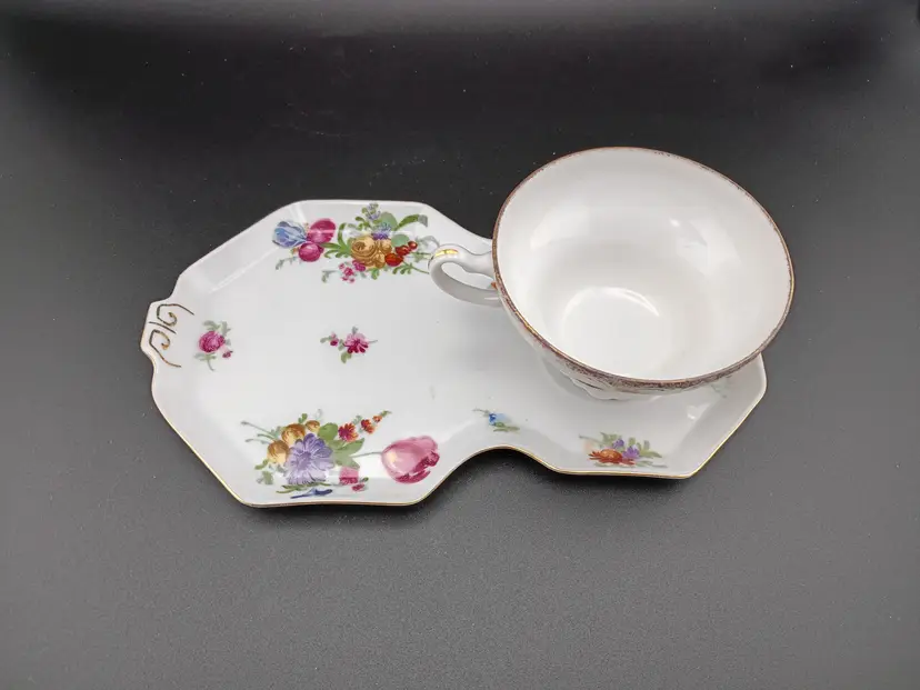 Czech porcelain snack set