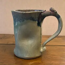 Grey And Blue Studio Pottery Mug