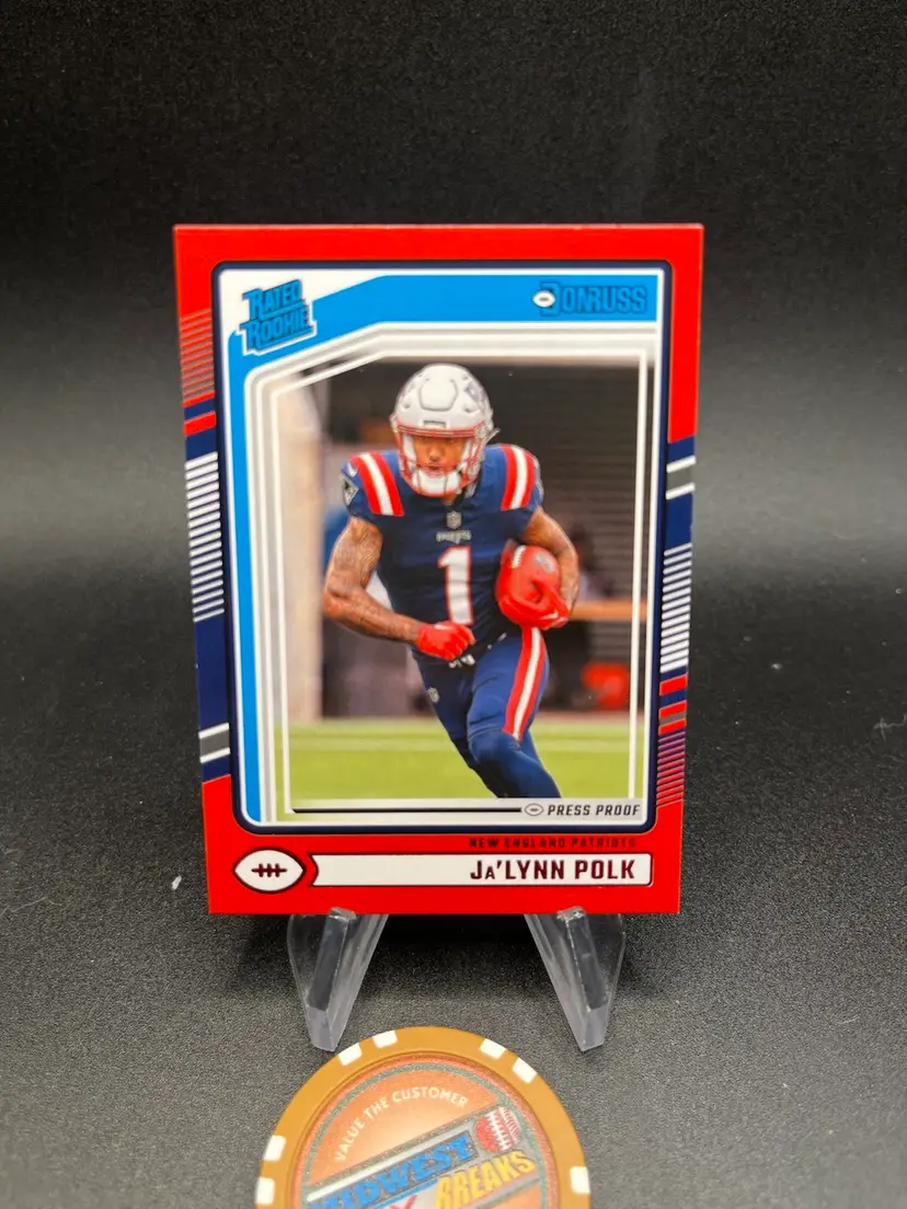 Ja’Lynn Polk Rated Rookie Red Press Proof 2024 Donruss