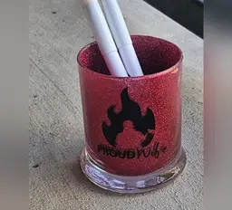 Firefighter wife Makeup Brush Holder