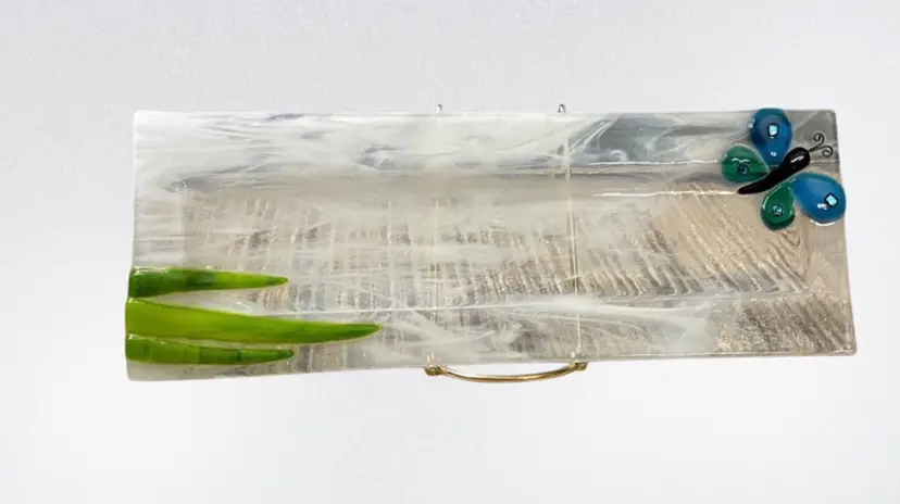 #01 Fused Glass Butterfly Dish/ Trinkets/Wall Decor