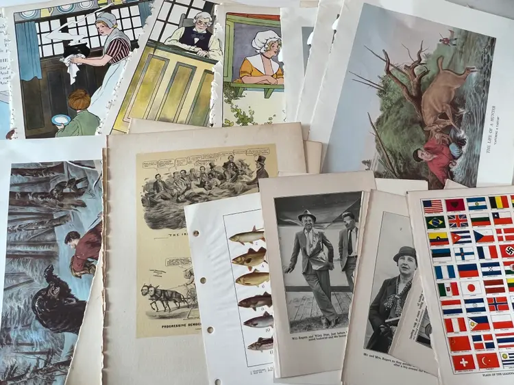 100 Antique Book Page Prints. 1800s-1900s Ephemera. Lithographs, Engravings, Graphics, Crafting, Scrapbooking, Bulk #13