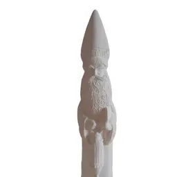 Ceramic Bisque Father Christmas 10” ready to paint or use as is Estate Find