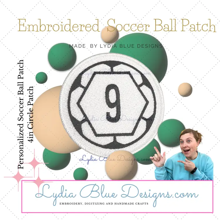 Personalized Soccer Ball Embroidered Patch