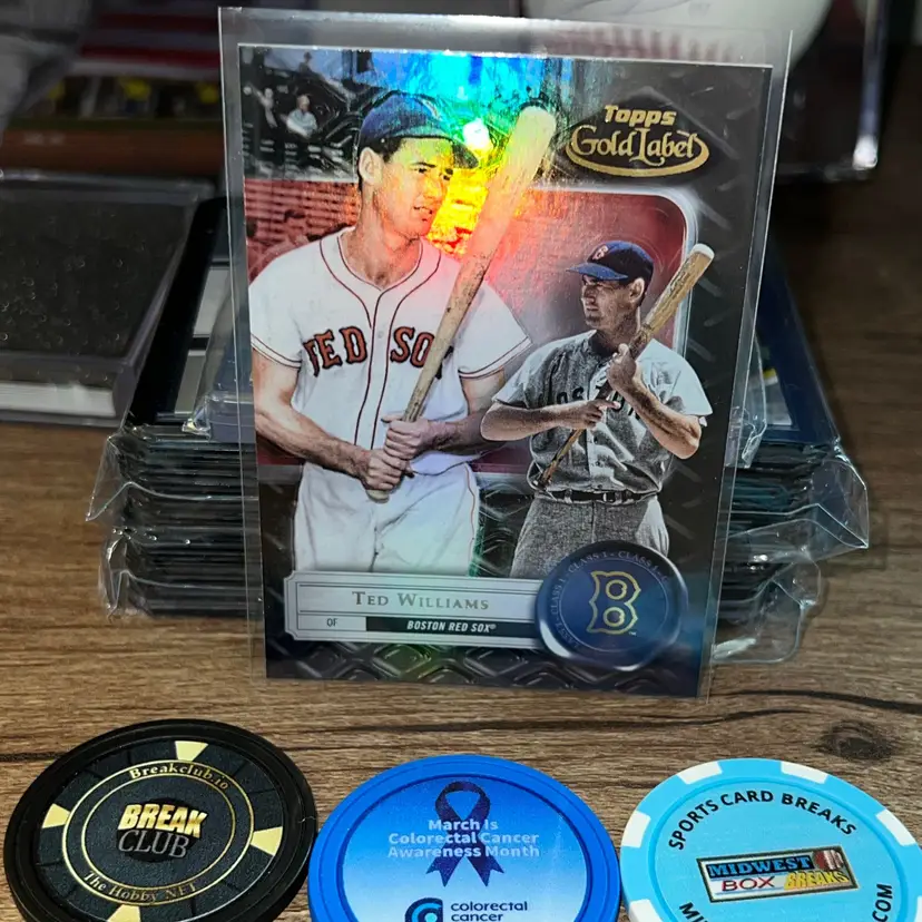 Ted Williams 2022 Topps Gold Label Class 1 Black Boston Red Sox