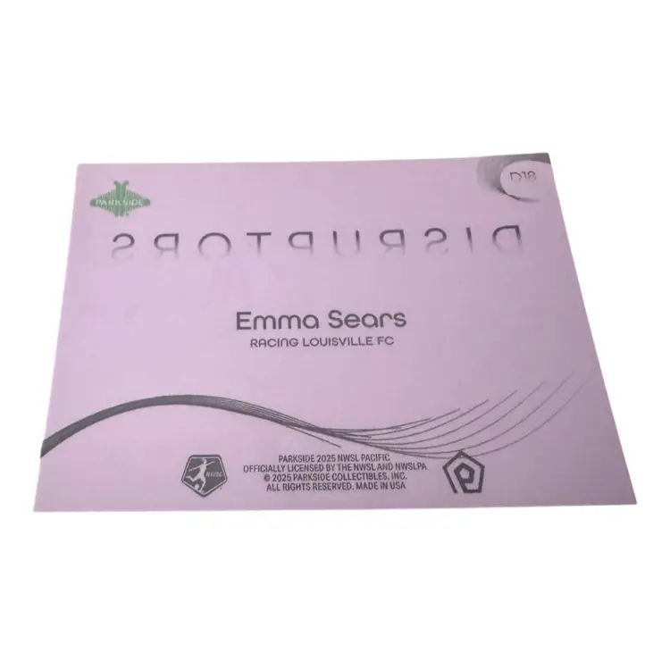 Emma Sears 2025 NWSL Parkside Pacific Disruptors SP