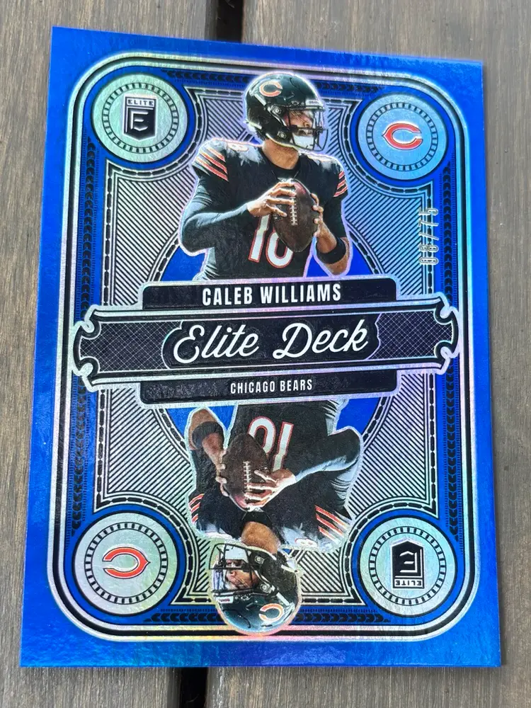 Caleb Williams Elite Deck 2025 Elite Chicago Bears Blue /75