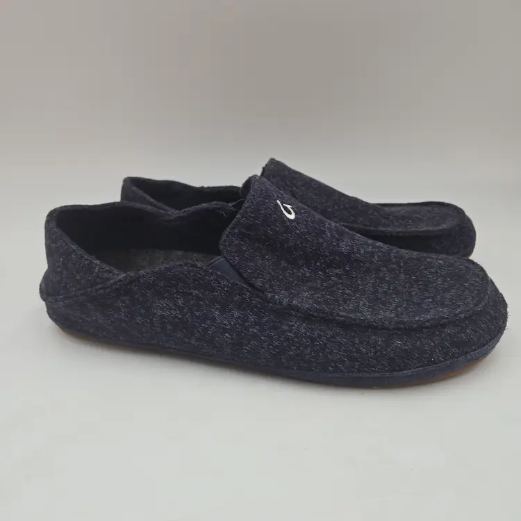 Olukai Moloa Hulu Men's Size 11 Slip On Casual Shoes Dark Blue Naxy Wool