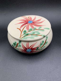 #01 Robinson Ransbottom Pottery RRP Rustic Ware Covered Dish Dresser Box Roseville
