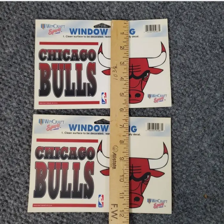 2-Pack Chicago Bulls NBA Basketball Car/Home Window Decal Cling 192