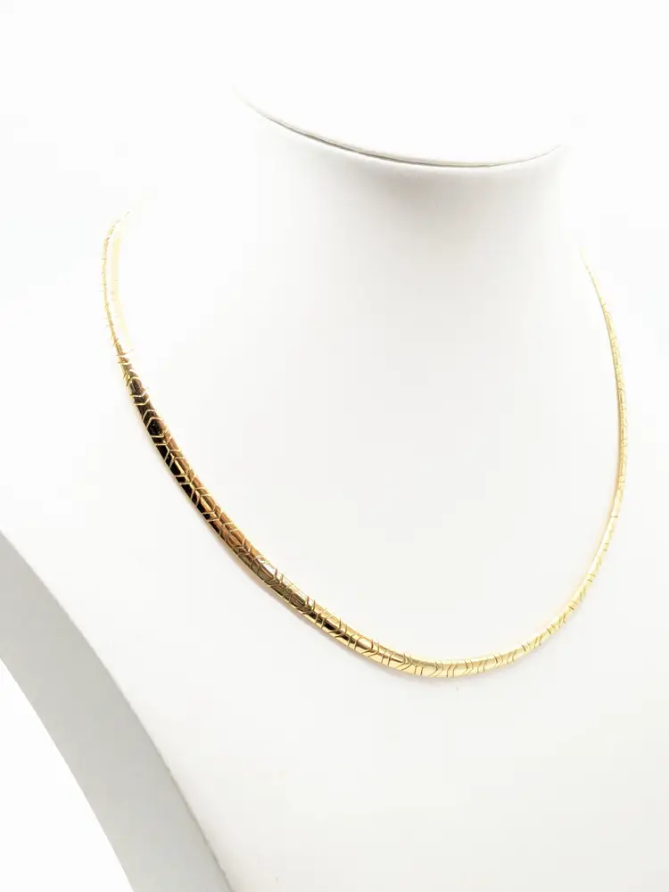 Gold Plated Omega Chain Necklace