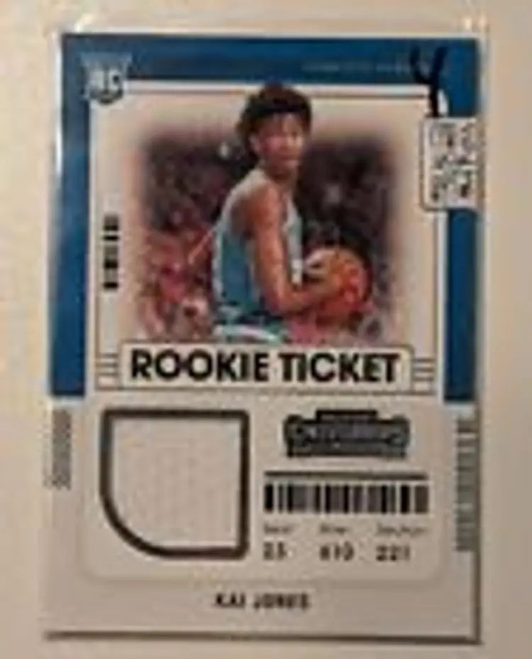 2021-22 Panini Contenders Rookie Ticket Swatches #RTS-KJO Kai Jones Hornets