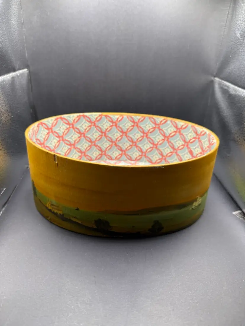 Wooden Box Hand Painted 6.5”x 8.5”