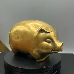 Solid Brass Piggy Bank