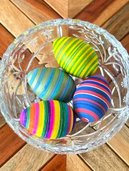 Custom Decorated Easter Eggs Set Of 4