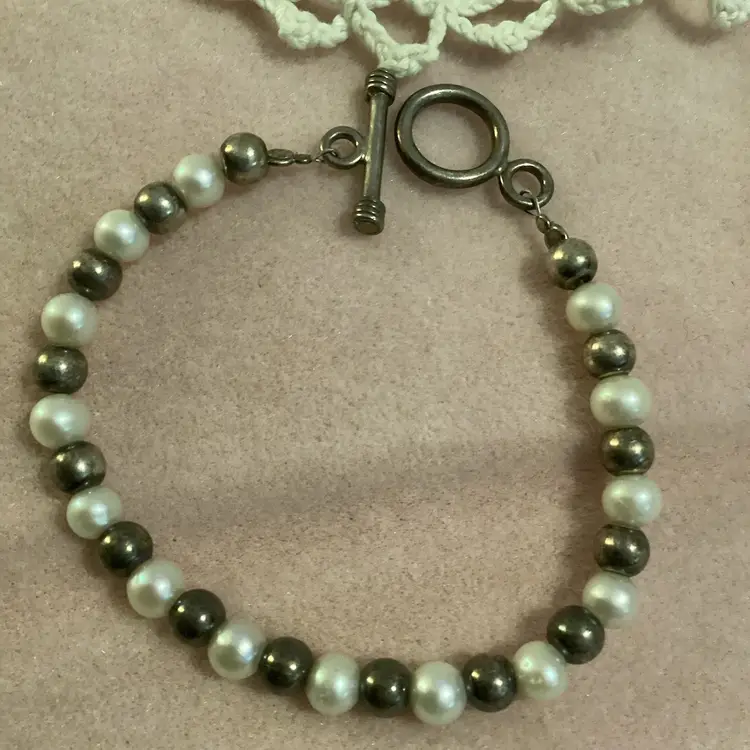 Sterling & Pearl Bracelet