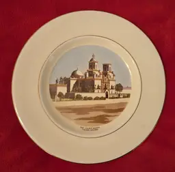 Staffordshire Royal Winton San Xavier Mission Tucson Arizona Plate Jonroth