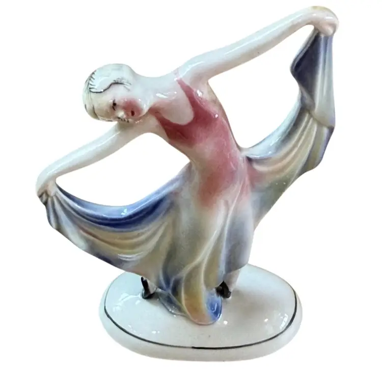 Hertwig Katzhutte Art Deco Dancing Lady Figurine