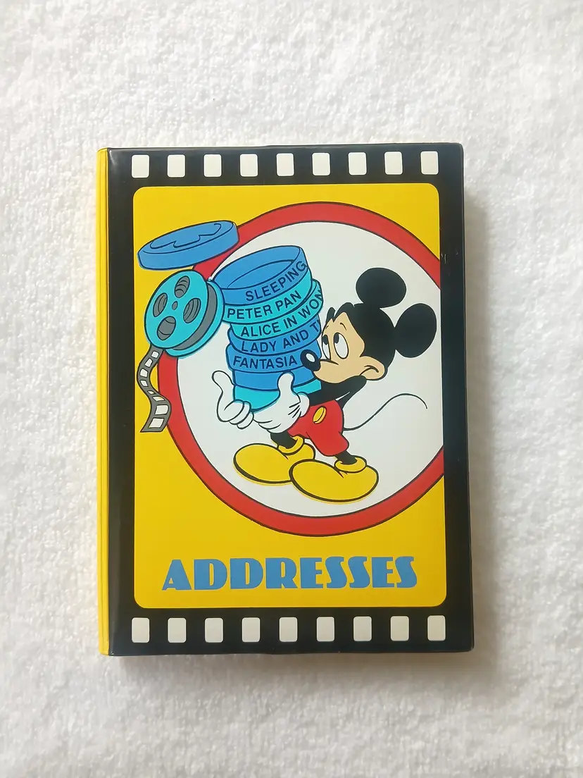 Vintage Disney Vinyl Puffy Cover Mickey Mouse Address Telephone Book